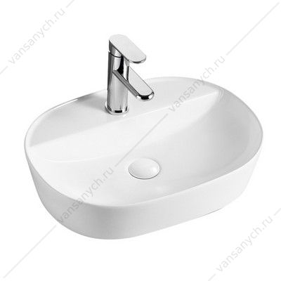 Раковина 50х38 накладная Azario овальная, белый AZ-2202 SP AZARIO (Россия/Китай) купить в Тюмени (Ван Саныч™)